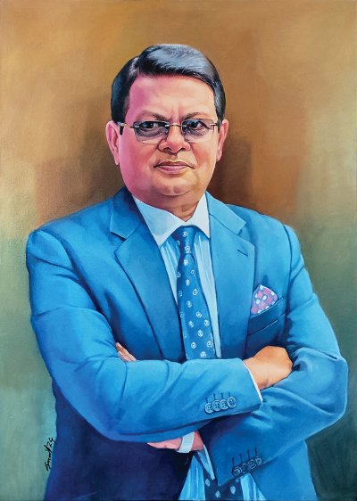 Portrait Painting. MD of Premier Bank Ltd.