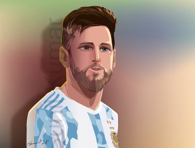 Lionel Messi (anime portrait)
