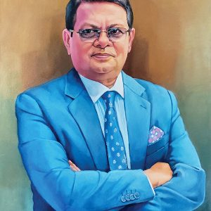 Portrait painting in oil color