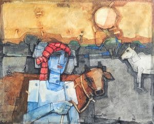 Gafur and Mohesh a conceptual painting